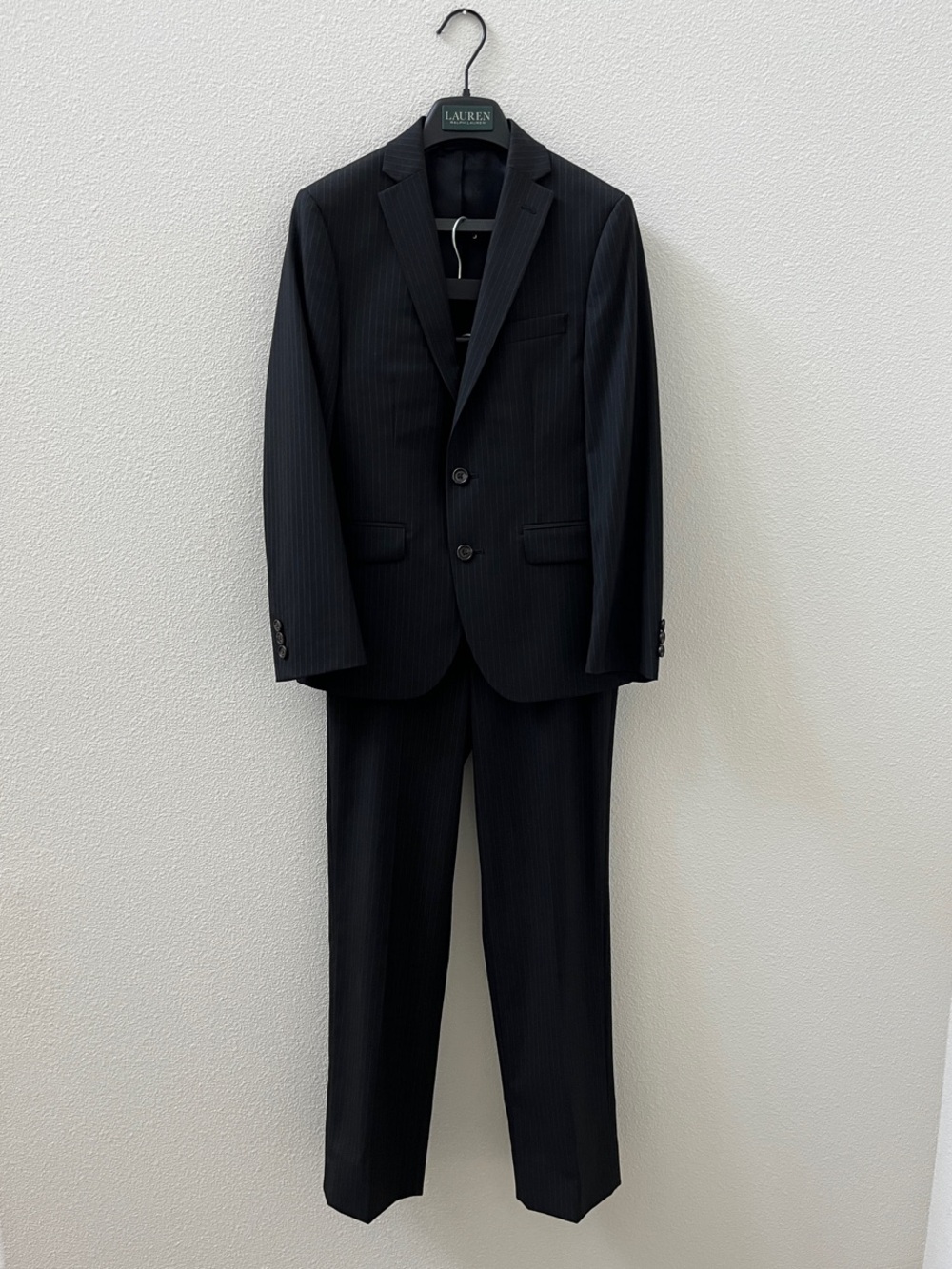 Black Pinstripe Boys Two-Piece Suit